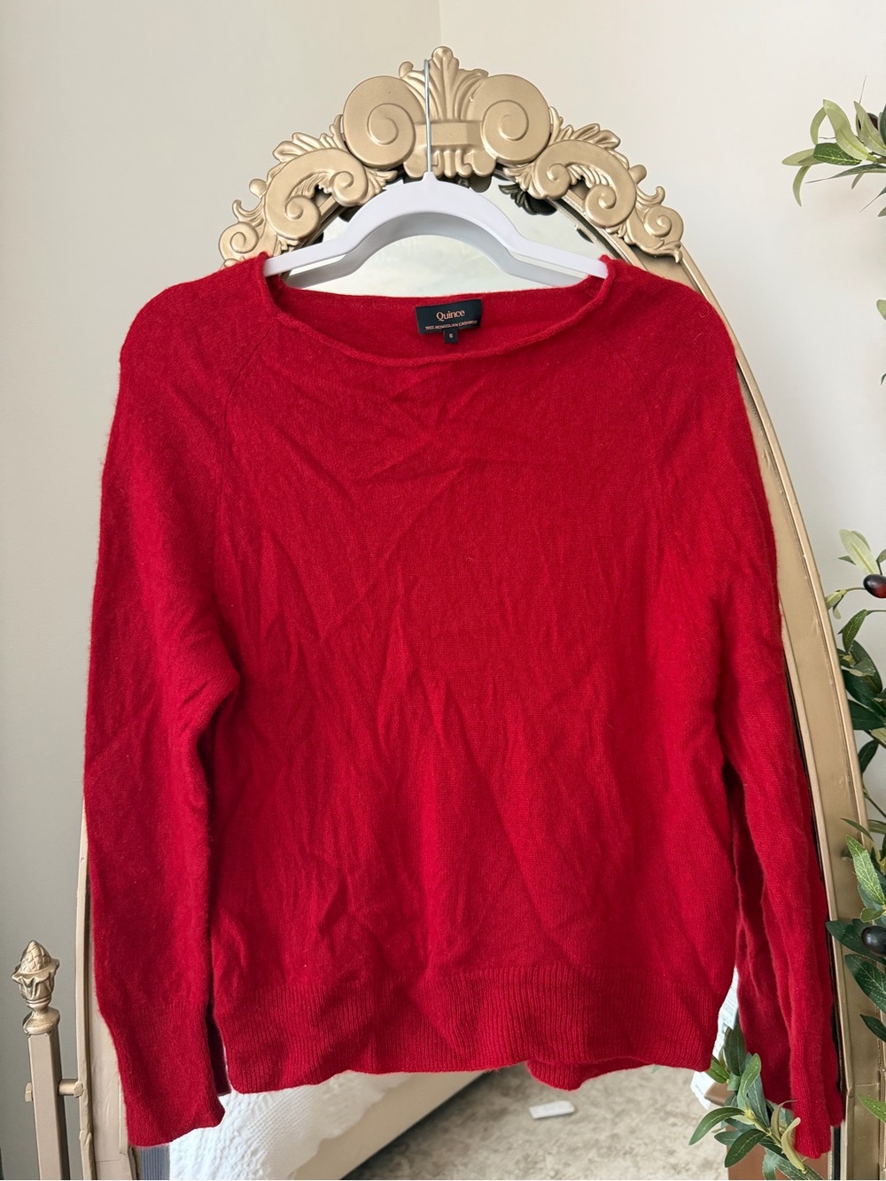 Quince Red Cashmere Sweater